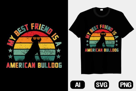 American Bulldog Graphics for T-Shirt Designs & Brand Identity