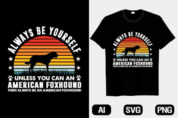 An American Foxhound T-Shirt Design Graphic for Dog Lovers