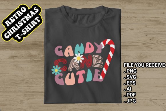 Candy Cane Cutie: A Retro Christmas SVG for Crafters