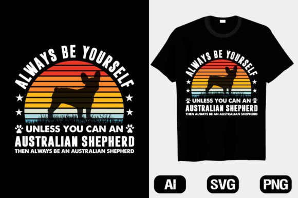 Crafting with Australian Shepherd Graphics for T-Shirt Designs