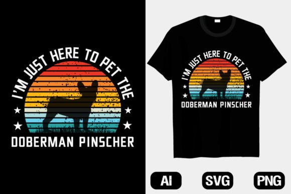 Doberman Graphic Assets: Crafting Humorous T-Shirt Designs