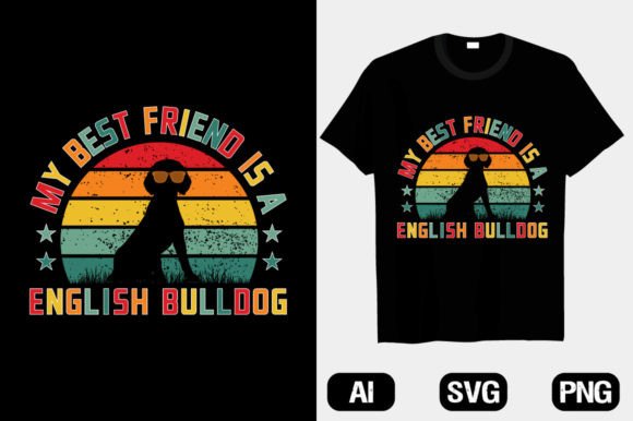 English Bulldog Vector Graphics for Branding & T-Shirt Designs