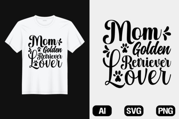 Golden Retriever Graphics for Dog Lover T-Shirt Designs