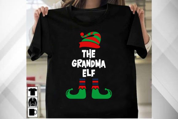 How The GRANDMA Elf Graphics Elevate T-Shirt Design Content